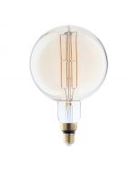 6W LED Oversized Vintage Style ES E27 Globe Filament Bulb, Amber