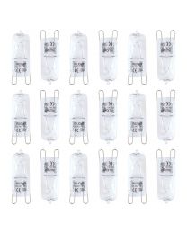 18 Pack of 18 Watt G9 Eco Halogen Light Bulbs - Clear