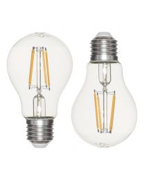 2 Pack of 6W LED Vintage Style ES E27 Classic Light Bulb, Warm White