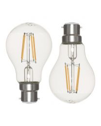 2 Pack of 6W LED Vintage Style BC B22 Classic Light Bulb, Warm White