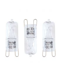 3 Pack of 18 Watt G9 Eco Halogen Light Bulbs, Clear