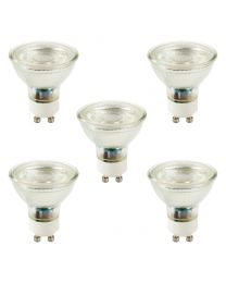 5 Pack of 5W LED GU10 Light Bulbs, Warm White