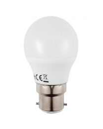 6W LED BC B22 Golf Ball Light Bulb, Cool White