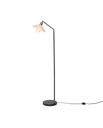 Aya 1 Light Industrial Floor Lamp - Satin Nickel