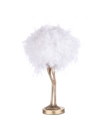 Ada Ostrich Legs Table Lamp, White and Gold