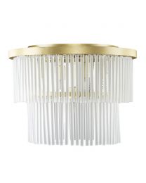 Aubrey Tiered Flush Ceiling Light, Brass