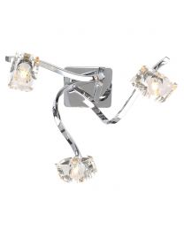 Bella 3 Light Flush Ceiling Light, Chrome