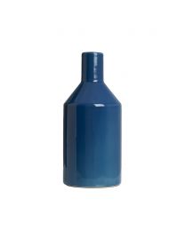 Bottle Ceramic Vase, Blue