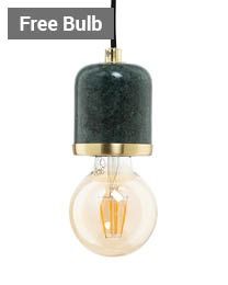 Romano Marble E27 Cable Set with 95mm Bulb, Green thumbnail