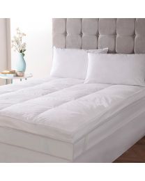 product on bed spread All Natural Luxury 5cm Feather Mattress Topper