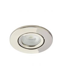 Cal Fire Rated LED IP65 Downlight, Satin Nickel