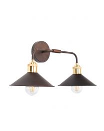 Cale Vintage Industrial Wall Light, Bronze