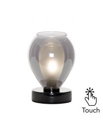 Carmella Touch Table Lamp, Black Nickel