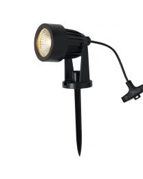 Claude RGB LED Outdoor Solar Garden Spike Light Kit, Black