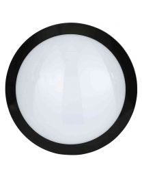 Stanley Como IP66 Outdoor LED Flush Ceiling or Wall Light with Sensor - Black