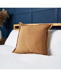 Corduroy Cushion, Natural Styled on Bed