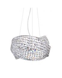 Cypress Small Crystal Rings Ceiling Pendant, Chrome