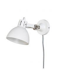 Daria Plug In Wall Light, White