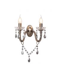 Darlia 2 Light Wall Lamp, Pewter