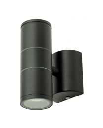 Delting Up and Down Outdoor Wall Light, Black