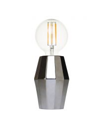 Elm Geometric Base Table Lamp, Silver