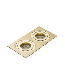 Faina Adjustable Double Squared Recessed Downlight, Brass