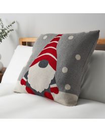 Father Christmas Gonk Cushion, Grey on bed