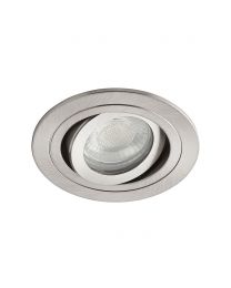 Fion Circular IP65 Tiltable Downlight, Satin Chrome