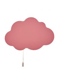 Glow Cloud Wall Lamp in Pink on white background