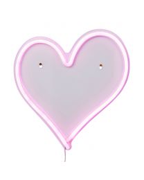 Glow Heart Neon Wall Light, Pink