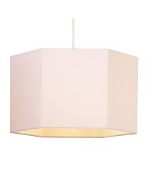 Glow Hexagon Ceiling Light Shade, Pink