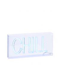 Glow LED Chill Acrylic Neon Style Light Box, Blue