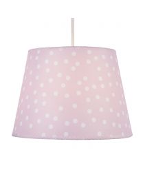 Glow White Polka Dot Easy Fit Light Shade, Pink