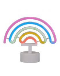 Glow Rainbow Neon Table Lamp, Multi-Coloured