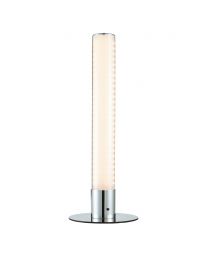 Glow Shimmer Colour Changing LED Cylinder Table Lamp, Chrome