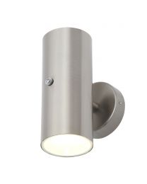 Grant Outdoor Up & Down LED Wall Light with Photocell, Stainless Steel
