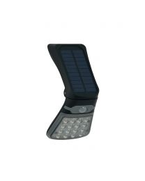 Hesper 2 Watt LED Outdoor Solar Flood Light with Sensor, Black