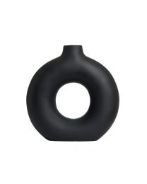 Holey Ceramic Vase, Black
