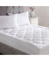 Hotel Collection Double Silk Matress Protector, White