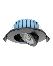 Hudson 7 Watt LED Adjustable IP65 Colour Changing Downlight, Black