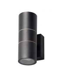 Jared Outdoor Up and Down Wall Light, Black