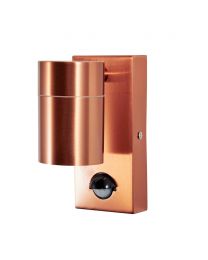 Jared Outdoor Up or Down Wall Light with PIR Sensor, Copper