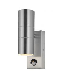 Jared Outdoor Wall Light with PIR Sensor, Stainless Steel