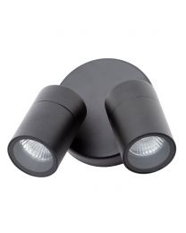 Jared Twin Outdoor Wall Light, Black