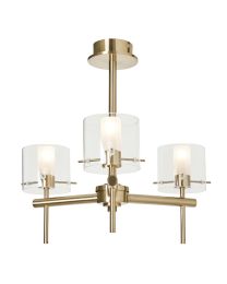 Jean Bathroom Ceiling Light, Satin Brass