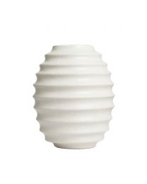 Large Beehive Style Ceramic Vase, Cream