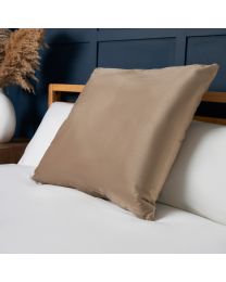 Large Velour Cushion, Natural Styled on Bed
