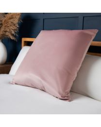 Large Velvet Cushion Cover, Blush Styled on Bed