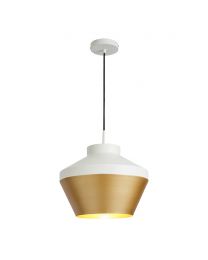 Lexi Ceiling Pendant, Ivory & Brass