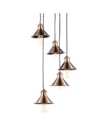 Marston Metal Coolie Cluster Pendant, Copper